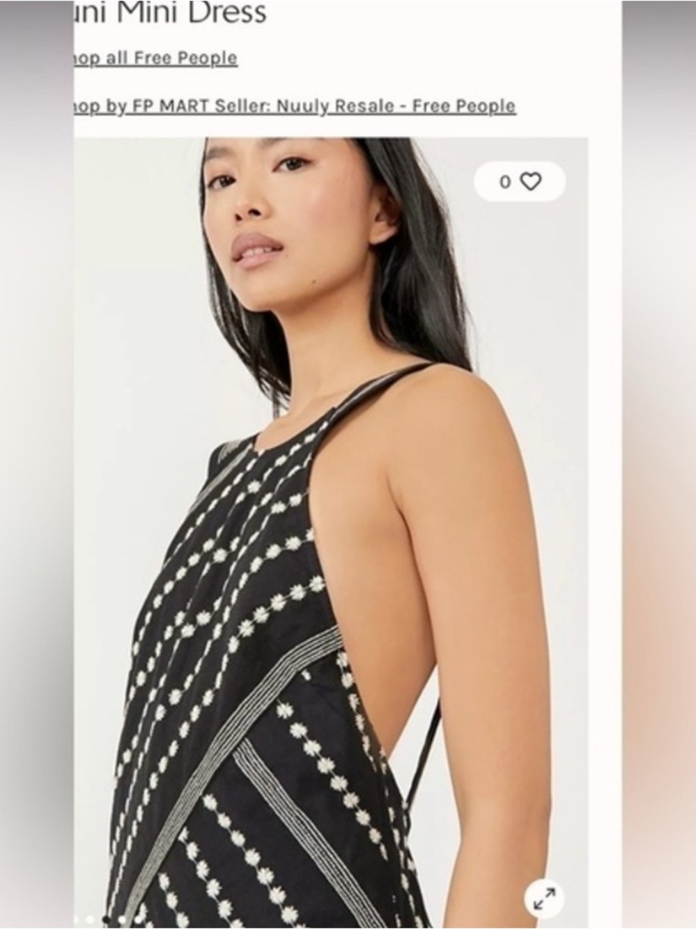 Free People Juni Mini Dress Black.